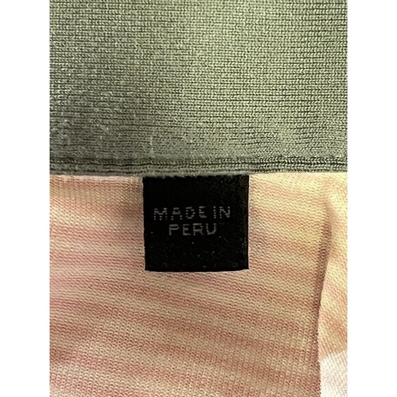 Greyson Men's Medium Short Sleeve 1/4 Button Pink White Golf Polo Shirt 🏌️ - Picture 7 of 10